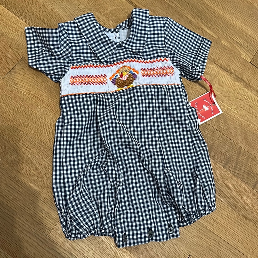 NWT Hand-Smocked Thanksgiving Bubble